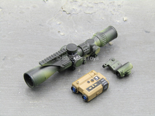 Camo Scope w/PEQ & Canted Red Dot Sight