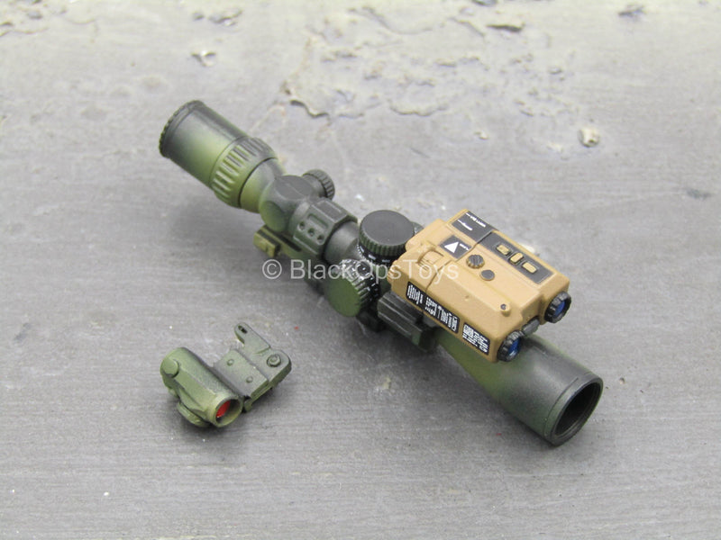 Load image into Gallery viewer, Camo Scope w/PEQ &amp; Canted Red Dot Sight
