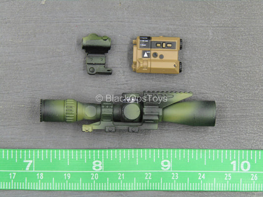Camo Scope w/PEQ & Canted Red Dot Sight