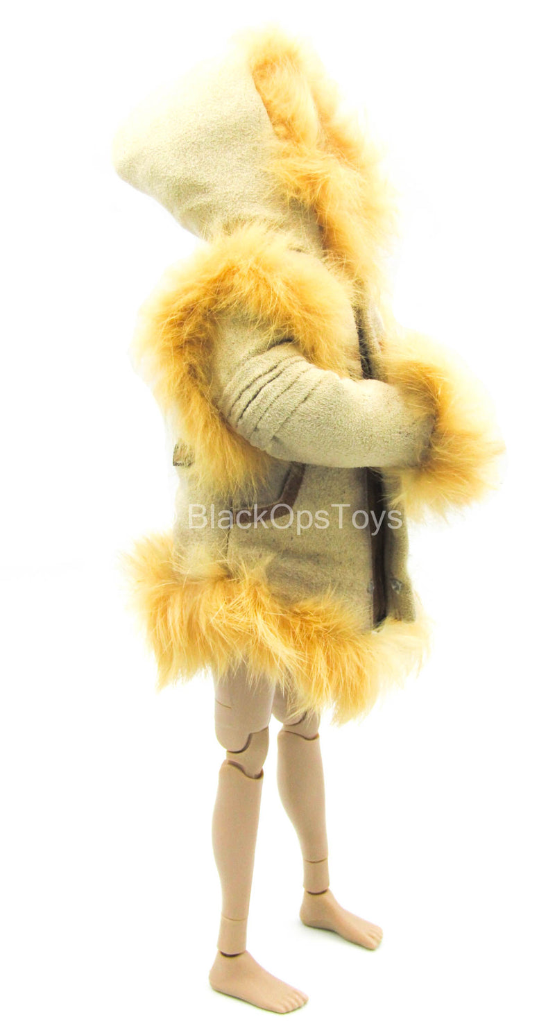 Load image into Gallery viewer, Apexplorers - Ice &amp; Laser - Tan Fur-Like Winter Jacket
