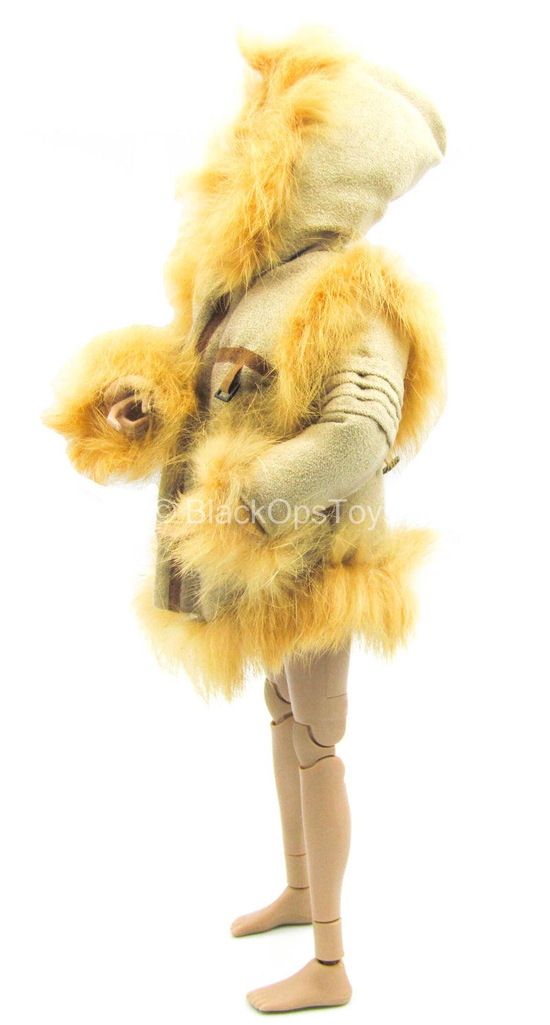 Load image into Gallery viewer, Apexplorers - Ice &amp; Laser - Tan Fur-Like Winter Jacket
