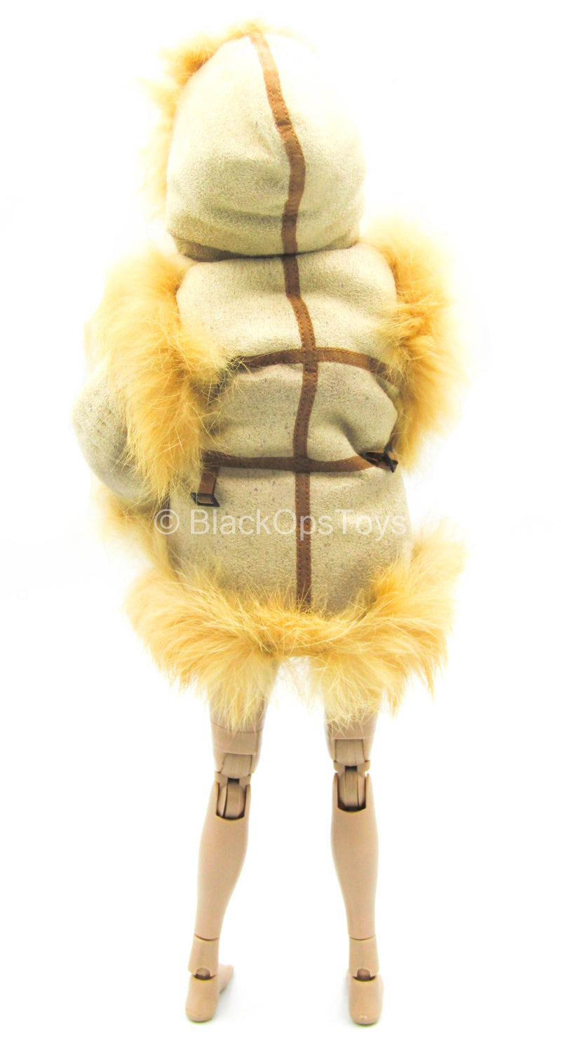 Load image into Gallery viewer, Apexplorers - Ice &amp; Laser - Tan Fur-Like Winter Jacket
