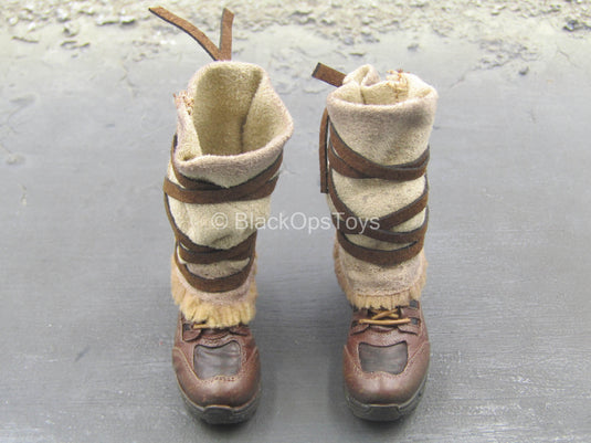 Apexplorers - Ice & Laser - Brown Boots w/Tan Gaiters (Peg Type)