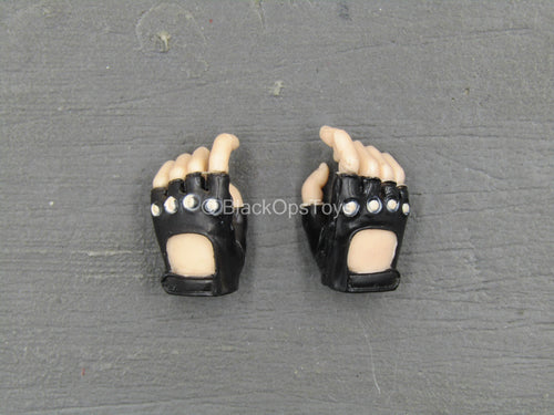 Cool Girl - Black Female Fingerless Gloved Hand Set