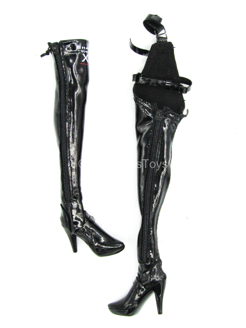 Load image into Gallery viewer, Ghosts Raider Lillian - Leather-Like Thigh High Boots (Peg Type)
