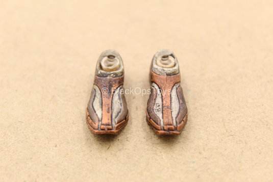 1/12 - Heavy TK - Weathered Orange Shoes (Peg Type)