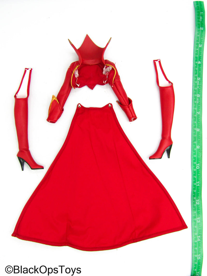 Load image into Gallery viewer, Red Vampire Slayer - Red Jacket w/Cape &amp; High Heeled Boots (Peg Type)

