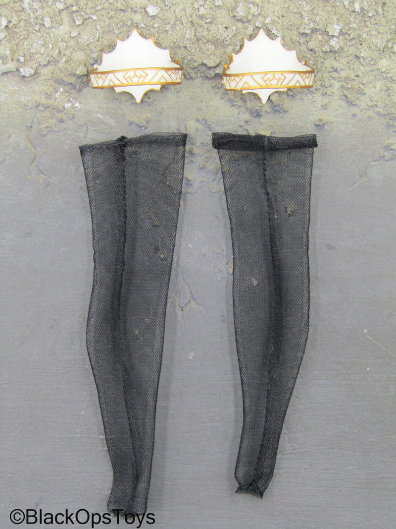 Load image into Gallery viewer, Black Vampire Slayer - Garter Stockings
