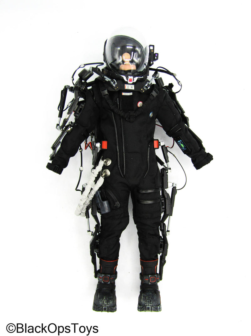 Load image into Gallery viewer, The Wandering Earth - Detailed Black Exo-Suit w/Helmet &amp; Stand
