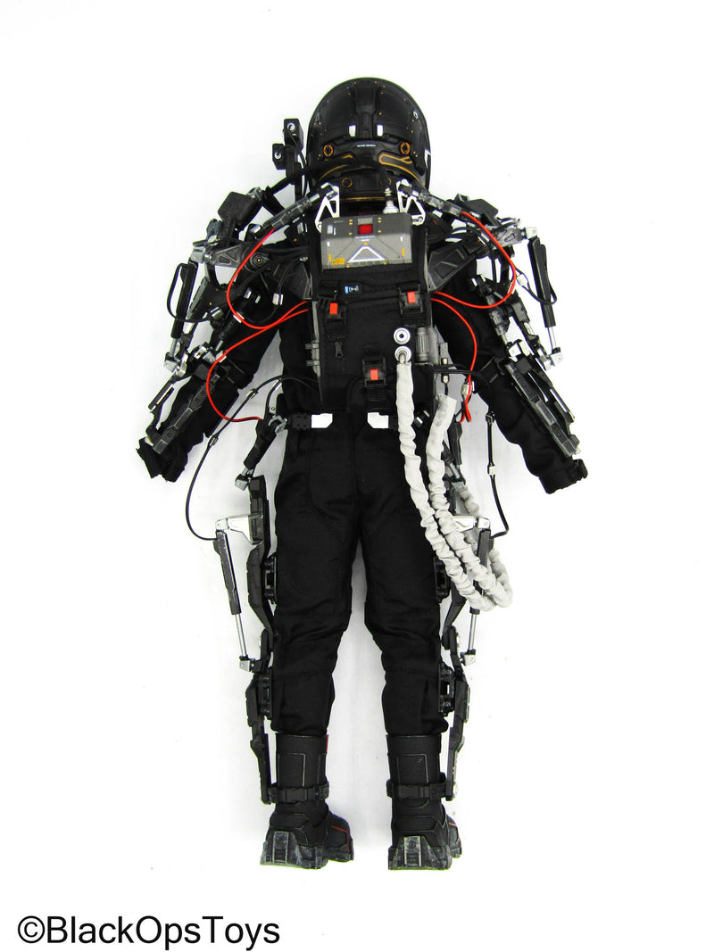 Load image into Gallery viewer, The Wandering Earth - Detailed Black Exo-Suit w/Helmet &amp; Stand
