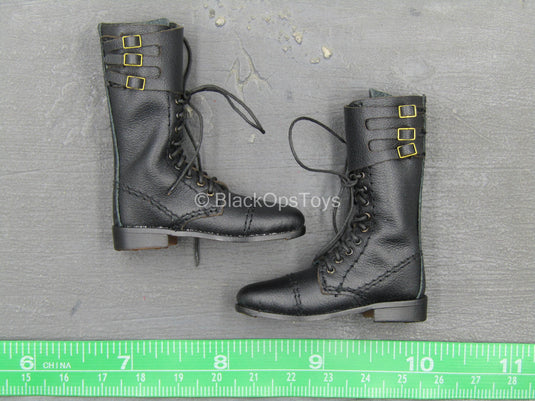 WWII - British Army - Black Combat Boots (Foot Type)
