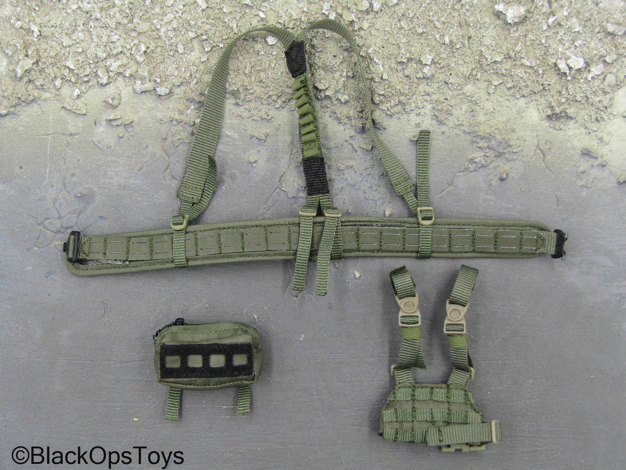 Task Force 58 PO1 Brad - Green MOLLE Battle Belt w/Drop Leg Panel ...