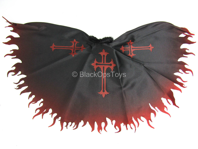 Load image into Gallery viewer, Joan Of Arc - Black &amp; Red Female Wired Cape
