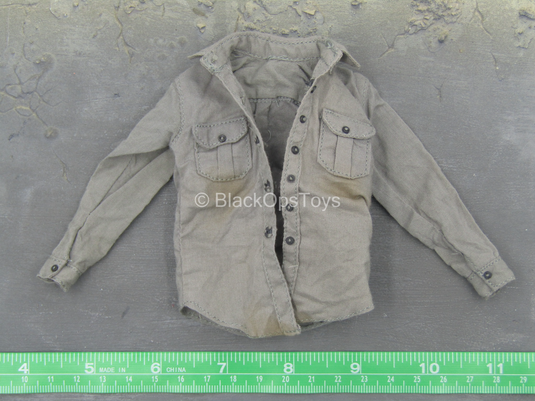 TWD - Carl Grimes - Weathered Button Up Grey Shirt