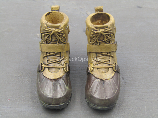 TWD - Carl Grimes - Brown Hiking Boots (Peg Type)