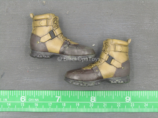 TWD - Carl Grimes - Brown Hiking Boots (Peg Type)