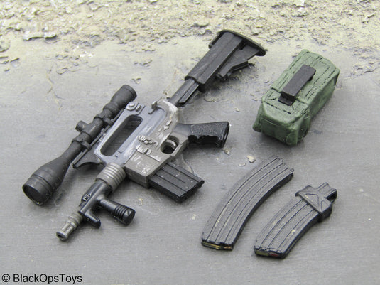 SBR Rifle Scoped w/Molded Magazine Pouch