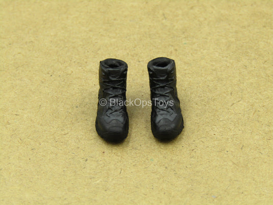 1/12 - Villa - Black Female Combat Boots (Peg Type)