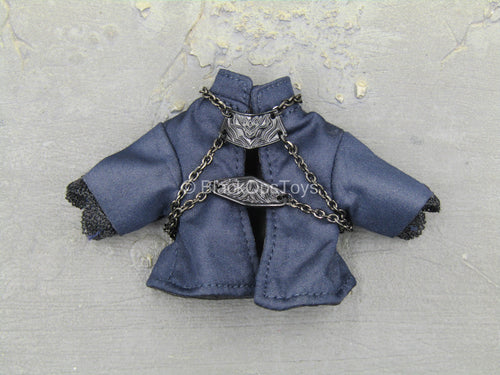 Joan Of Arc - Blue Female Crop Top Shirt w/Metal Chain
