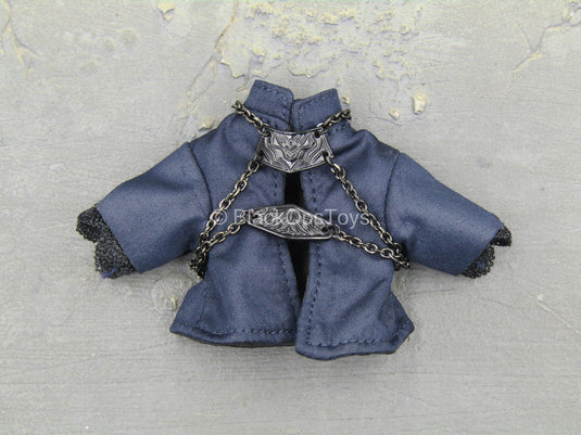 Joan Of Arc - Blue Female Crop Top Shirt w/Metal Chain