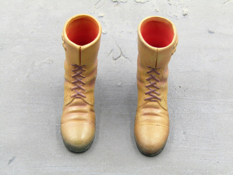 Load image into Gallery viewer, Korea 1945 - Marilyn Monroe - Brown Molded Boots (Foot Type)

