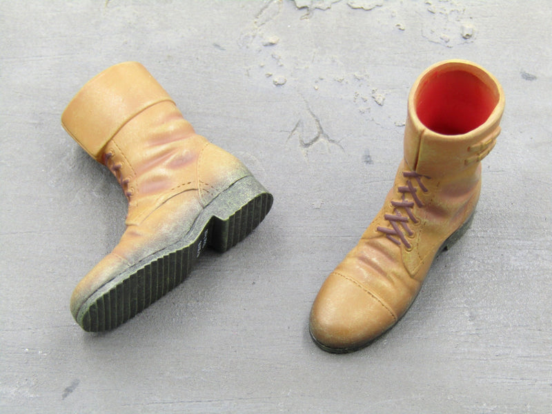 Load image into Gallery viewer, Korea 1945 - Marilyn Monroe - Brown Molded Boots (Foot Type)
