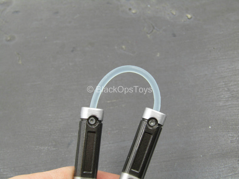 Load image into Gallery viewer, Tron - Sam Flynn - Metal Black &amp; Blue Nunchucks
