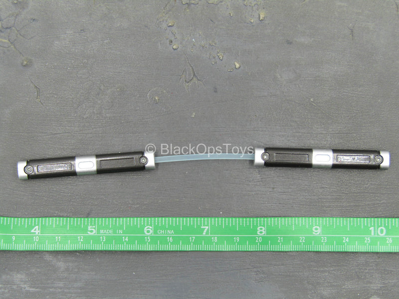 Load image into Gallery viewer, Tron - Sam Flynn - Metal Black &amp; Blue Nunchucks
