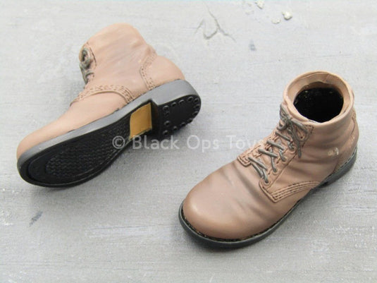 WWII - U.S. Army Rangers - Brown Combat Boots (Foot Type)