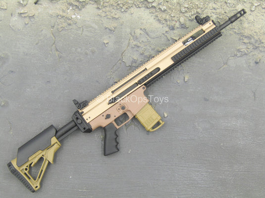 Collapsible Stock FDE 5.56 NATO SCAR DMR Rifle