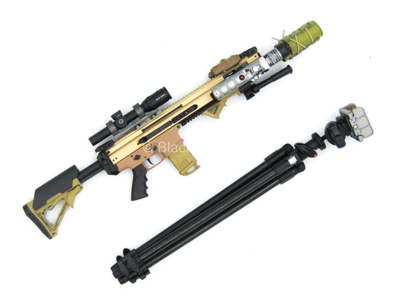 Load image into Gallery viewer, Collapsible Stock FDE 5.56 NATO SCAR DMR Rifle Set
