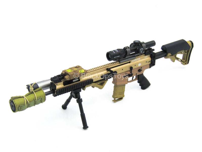 Load image into Gallery viewer, Collapsible Stock FDE 5.56 NATO SCAR DMR Rifle Set
