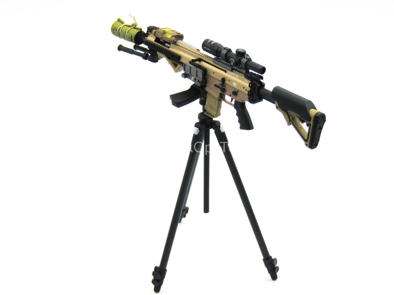 Load image into Gallery viewer, Collapsible Stock FDE 5.56 NATO SCAR DMR Rifle Set
