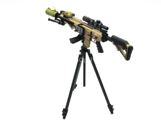 Collapsible Stock FDE 5.56 NATO SCAR DMR Rifle Set