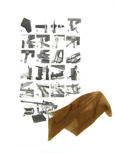 Brown Camo Tarp for Custom Designs and Instruction Sheet