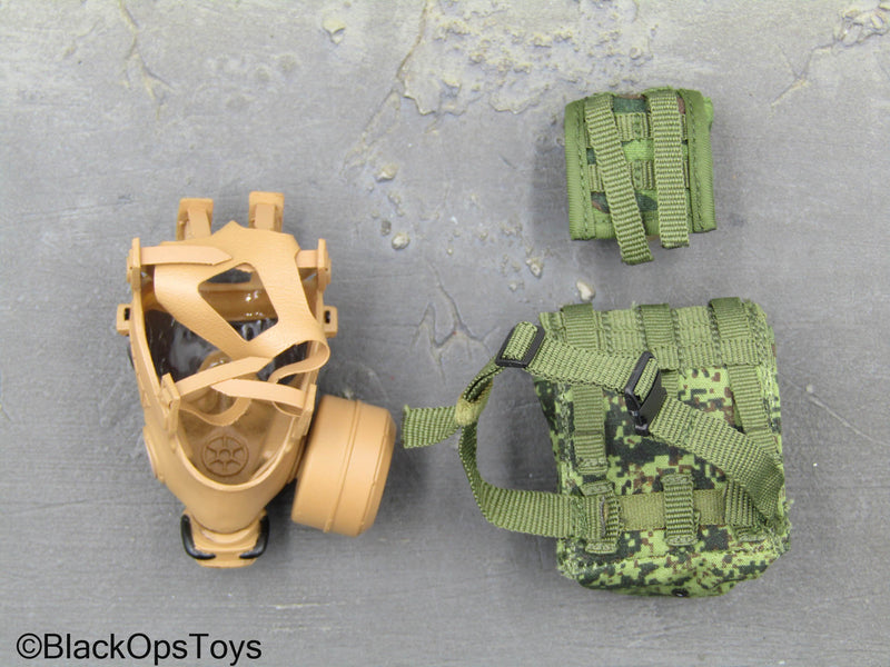Load image into Gallery viewer, Military Police Of Russia - Tan Gas Mask w/EMR Camo Pouch
