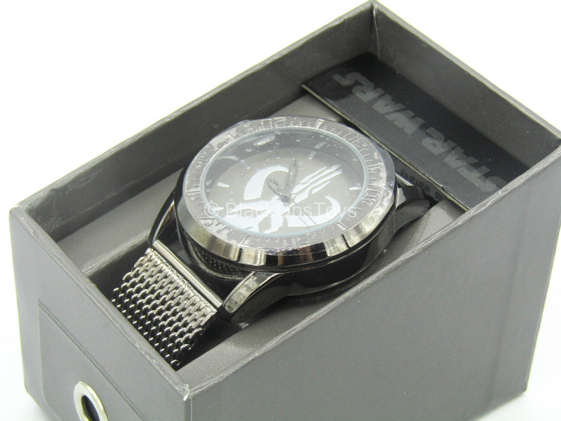 Load image into Gallery viewer, 1/1 Scale - The Mandalorian - Metal Watch w/Mythosaur Skull Detail
