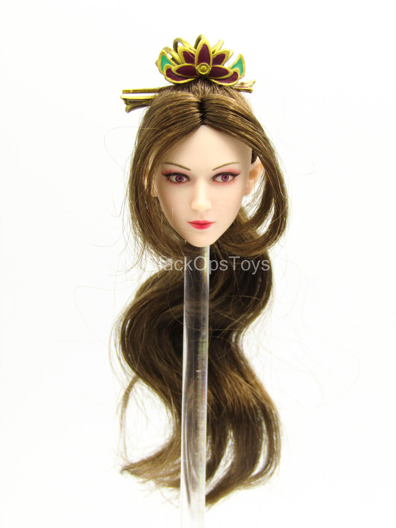 Load image into Gallery viewer, Three Kingdom Dynasty Warriors - Female Brunette Head Sculpt
