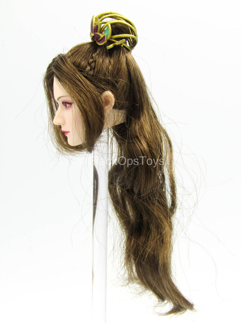 Load image into Gallery viewer, Three Kingdom Dynasty Warriors - Female Brunette Head Sculpt
