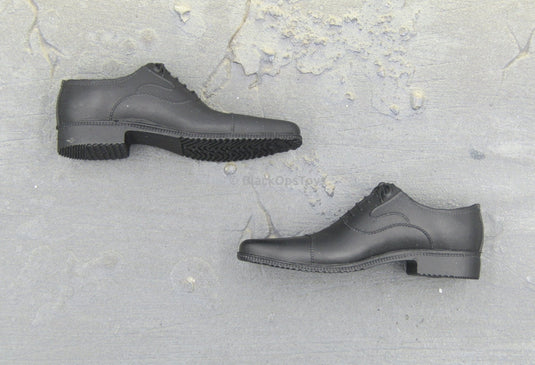 Agent John Smith Black Dress Shoes (Peg Type)