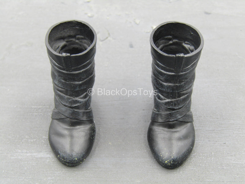 Load image into Gallery viewer, GOT - Tyrion Lannister - Little Person Black Boots (Peg Type)
