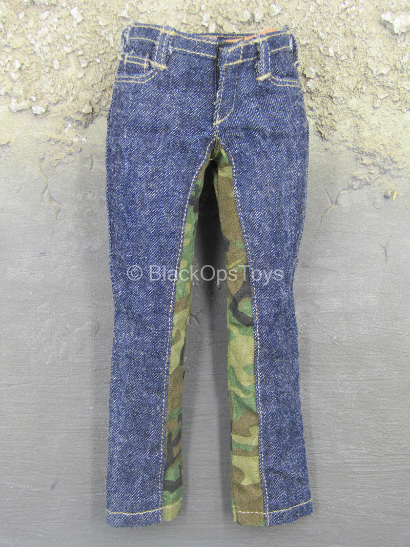 KUSIKOHC painterly-print wide-leg Jeans - Farfetch