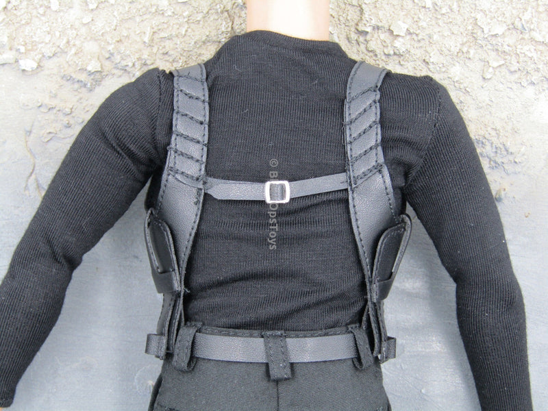 Load image into Gallery viewer, The Matrix Neo Keanu Reeves Black Shoulder Holster w/Belt &amp; Pistol

