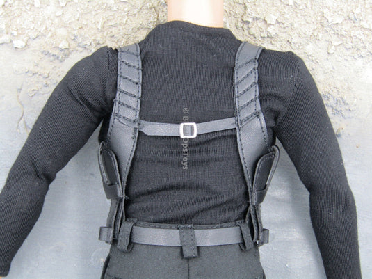 The Matrix Neo Keanu Reeves Black Shoulder Holster w/Belt & Pistol