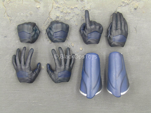 The Cyclopstech - Black Gloved Hand Set w/Blue Gauntlets