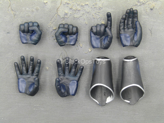 The Cyclopstech - Black Gloved Hand Set w/Blue Gauntlets