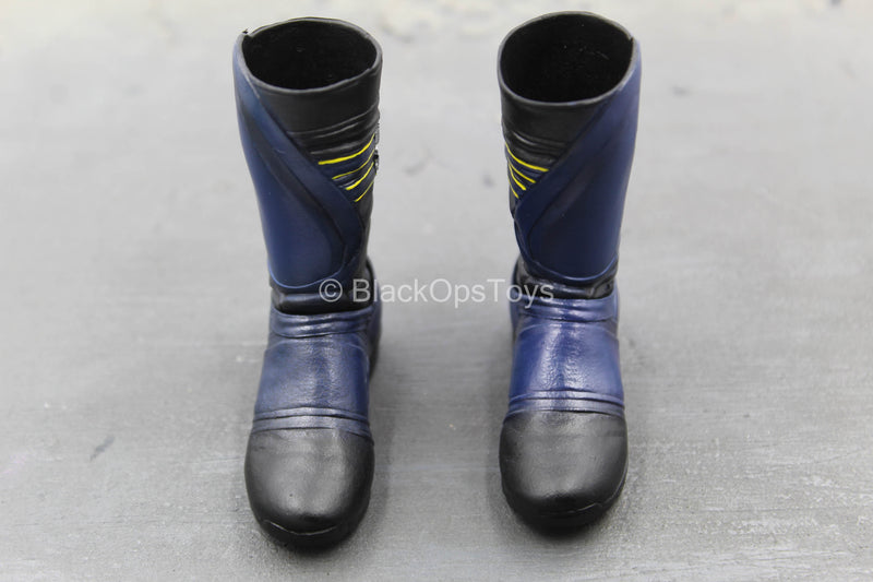 Load image into Gallery viewer, The Cyclopstech - Black &amp; Blue Boots (Peg Type)
