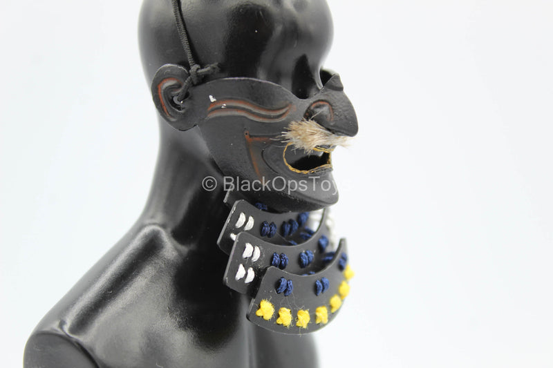 Load image into Gallery viewer, Black Metal Samurai Half Mask
