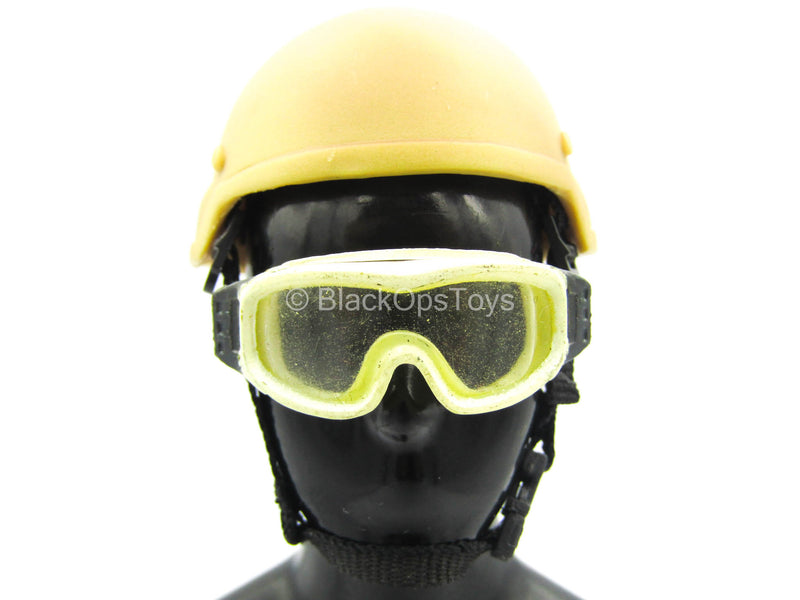 Load image into Gallery viewer, T.A.G. CEO - Chris Osman - Tan Helmet w/Goggles
