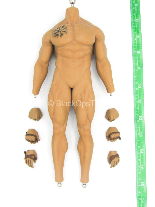 Barbarian Soul - Tattooed Male Seamless Body w/Metal Skeleton